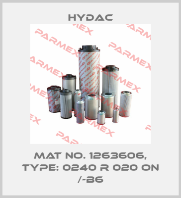 Mat No. 1263606, Type: 0240 R 020 ON /-B6 Hydac