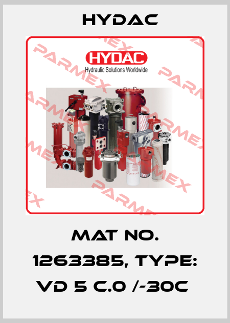 Mat No. 1263385, Type: VD 5 C.0 /-30C  Hydac