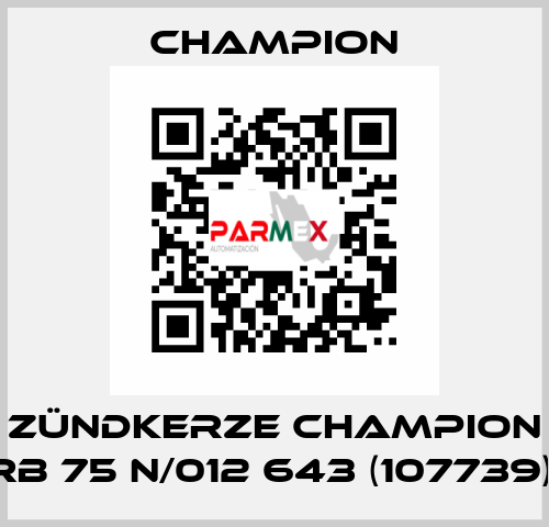 Zündkerze CHAMPION RB 75 N/012 643 (107739)  Champion