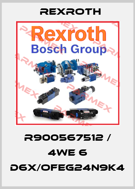 R900567512 / 4WE 6 D6X/OFEG24N9K4 Rexroth