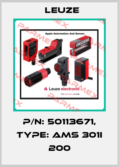 p/n: 50113671, Type: AMS 301i 200 Leuze