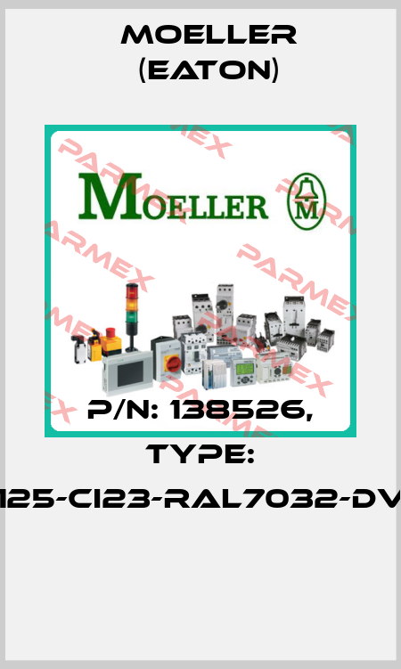 P/N: 138526, Type: D125-CI23-RAL7032-DVZ  Moeller (Eaton)