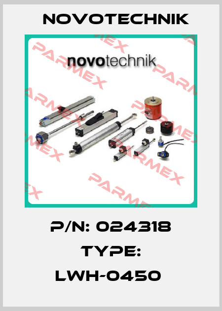 P/N: 024318 Type: LWH-0450  Novotechnik
