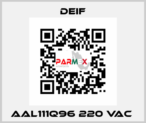 AAL111Q96 220 VAC  Deif