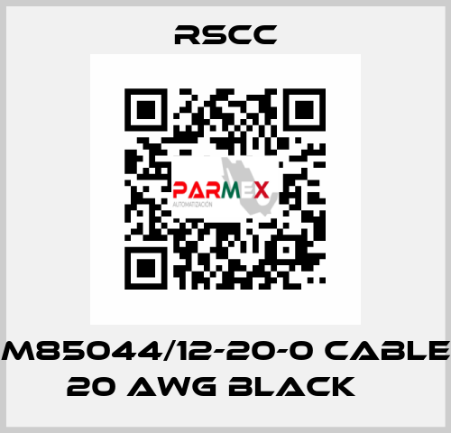 M85044/12-20-0 Cable 20 AWG BLACK    RSCC