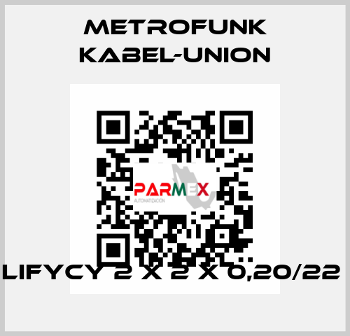 LifYCY 2 x 2 x 0,20/22  METROFUNK KABEL-UNION