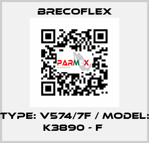 Type: V574/7F / Model: K3890 - F  Brecoflex