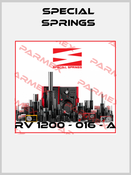RV 1200 - 016 - A  Special Springs