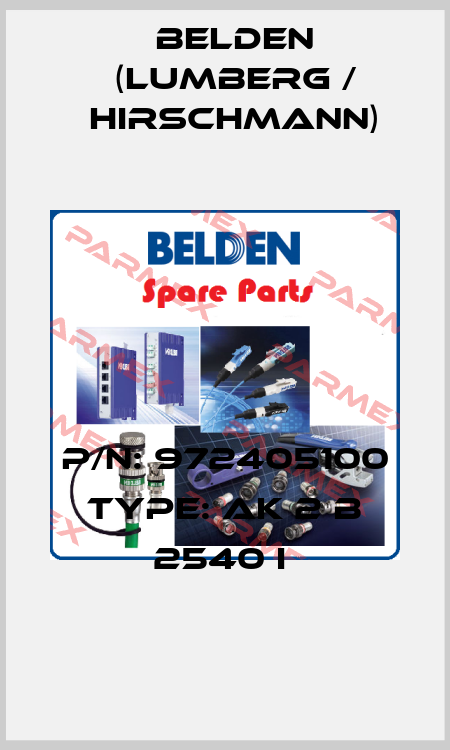 P/N: 972405100 Type: AK 2 B 2540 I  Belden (Lumberg / Hirschmann)