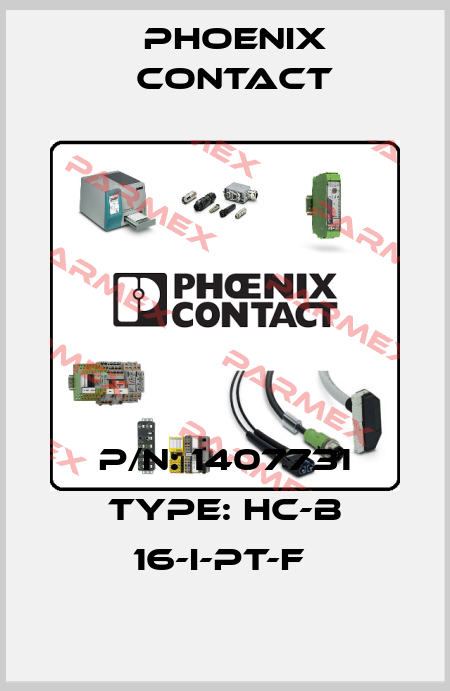 P/N: 1407731 Type: HC-B 16-I-PT-F  Phoenix Contact