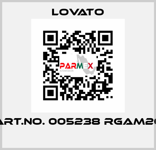 ART.NO. 005238 RGAM20  Lovato