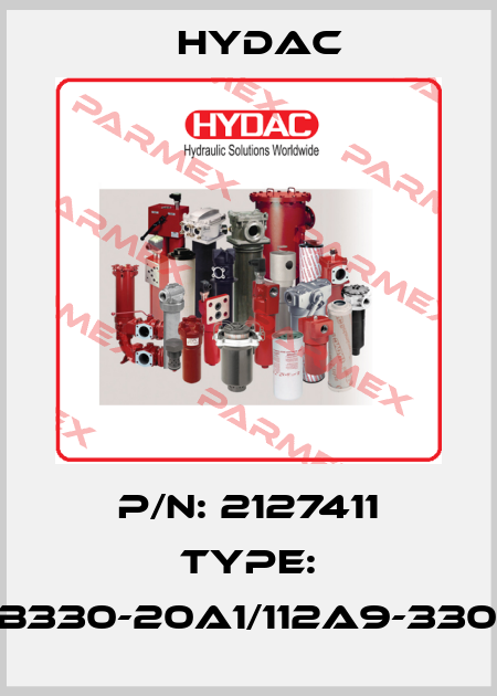 P/N: 2127411 Type: SB330-20A1/112A9-330A Hydac