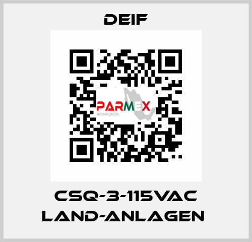 CSQ-3-115VAC Land-Anlagen  Deif