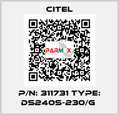 P/N: 311731 Type: DS240S-230/G  Citel