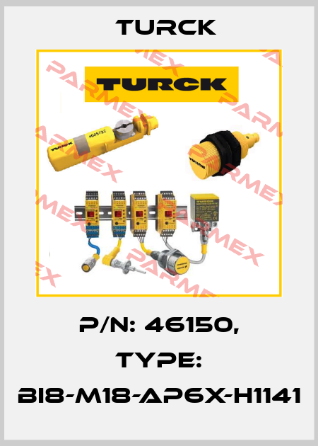 p/n: 46150, Type: BI8-M18-AP6X-H1141 Turck