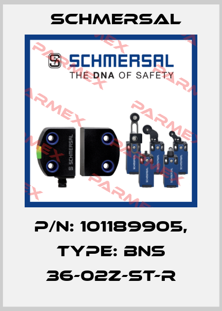 p/n: 101189905, Type: BNS 36-02Z-ST-R Schmersal