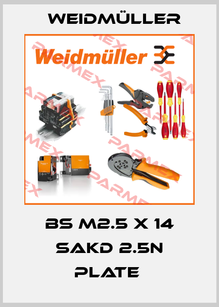 BS M2.5 X 14 SAKD 2.5N PLATE  Weidmüller