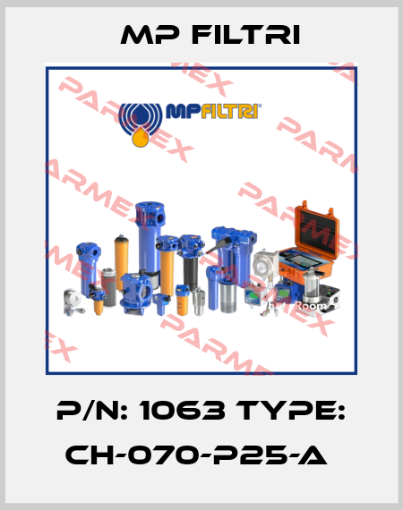 P/N: 1063 Type: CH-070-P25-A  MP Filtri