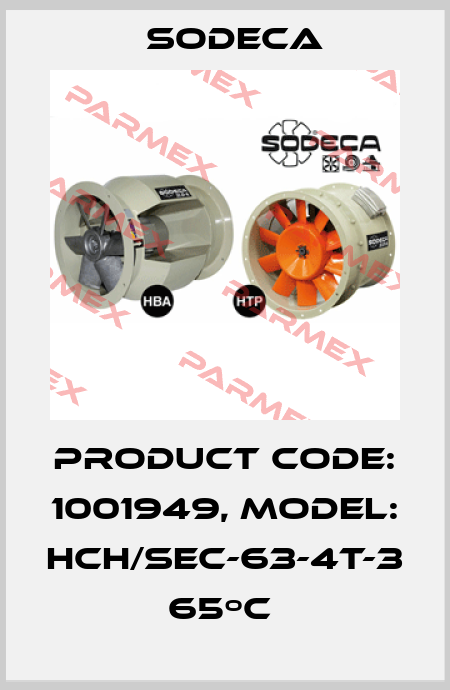 Product Code: 1001949, Model: HCH/SEC-63-4T-3 65ºC  Sodeca