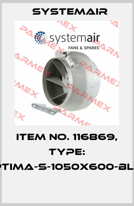 Item No. 116869, Type: OPTIMA-S-1050x600-BLC4  Systemair