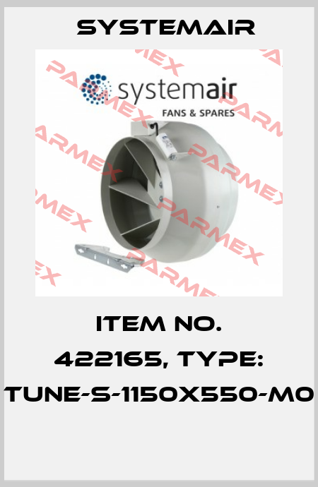 Item No. 422165, Type: TUNE-S-1150x550-M0  Systemair