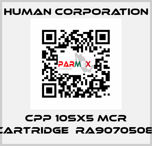 CPP 10SX5 MCR CARTRIDGE  RA9070508  Human Corporation