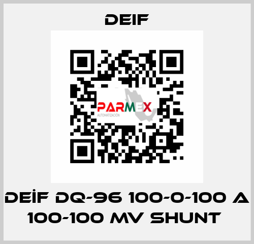 DEİF DQ-96 100-0-100 A 100-100 MV SHUNT  Deif