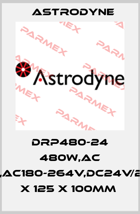 DRP480-24 480W,AC 1PHASE,AC180-264V,DC24V/20A,227 X 125 X 100MM  Astrodyne