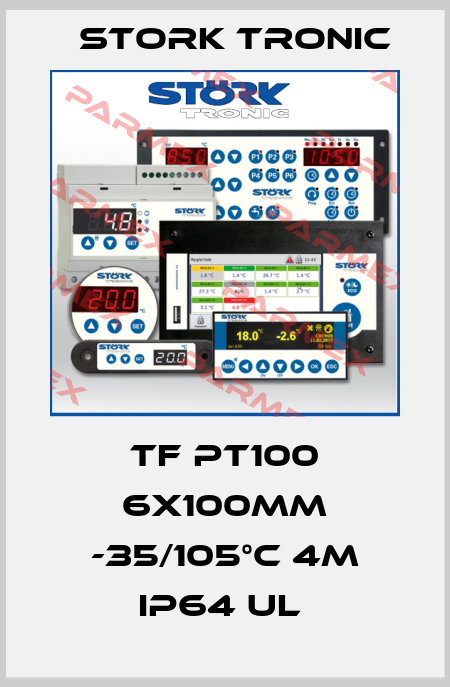 TF PT100 6x100mm -35/105°C 4m IP64 UL  Stork tronic