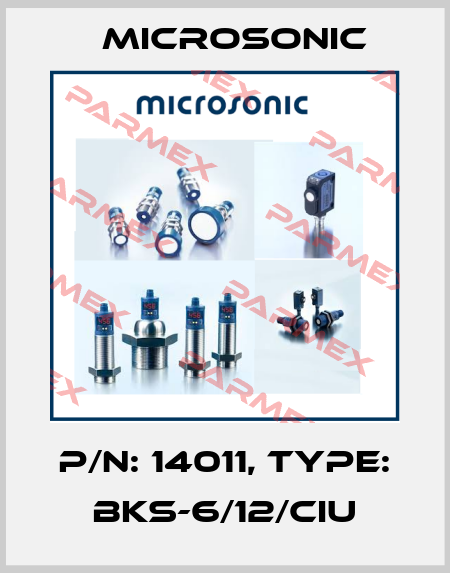 p/n: 14011, Type: bks-6/12/CIU Microsonic