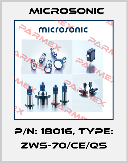 p/n: 18016, Type: zws-70/CE/QS Microsonic