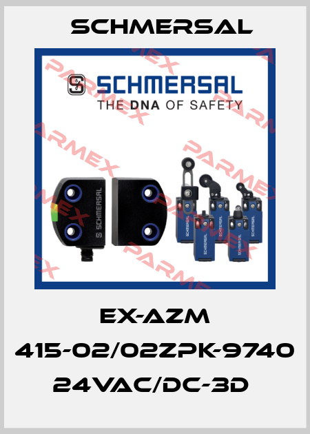 EX-AZM 415-02/02ZPK-9740 24VAC/DC-3D  Schmersal