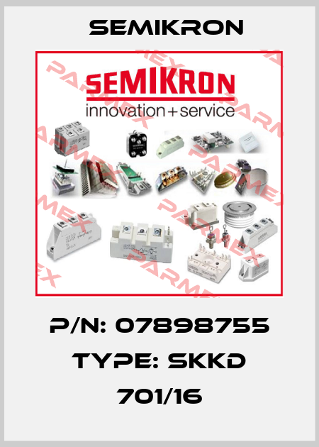 P/N: 07898755 Type: SKKD 701/16 Semikron