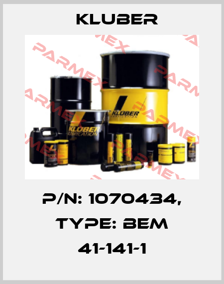 P/N: 1070434, Type: BEM 41-141-1 Kluber