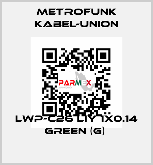 LWP-C26 LIY 1x0.14 green (G)  METROFUNK KABEL-UNION