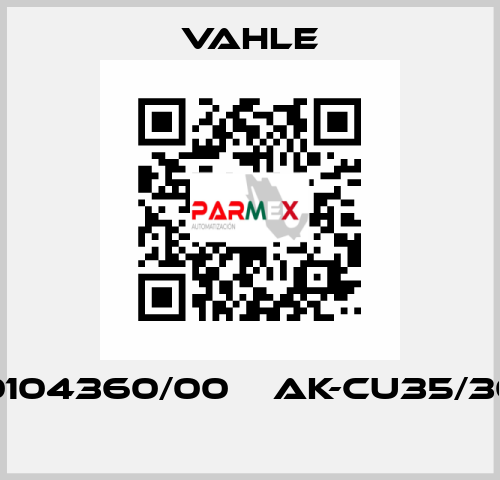 0104360/00    AK-CU35/30  Vahle