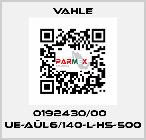 0192430/00    UE-AÜL6/140-L-HS-500  Vahle