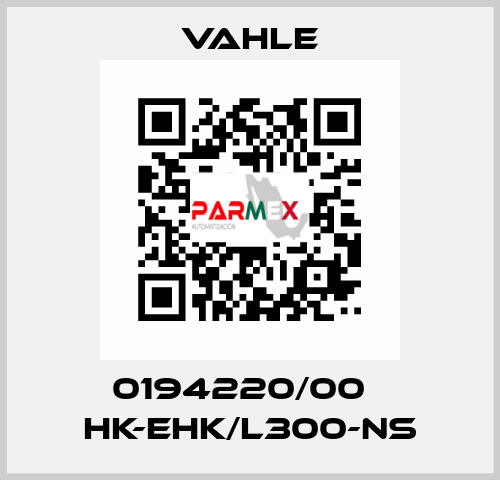 0194220/00    HK-EHK/L300-NS  Vahle