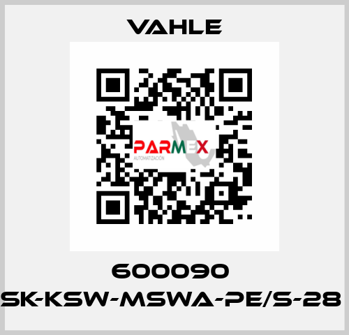 600090  SK-KSW-MSWA-PE/S-28  Vahle