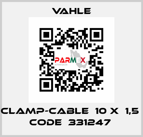 Clamp-cable  10 X  1,5  CODE  331247  Vahle