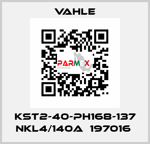 KST2-40-PH168-137 NKL4/140A  197016  Vahle