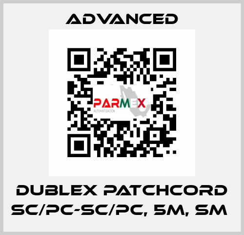 Dublex Patchcord SC/PC-SC/PC, 5m, SM  Advanced