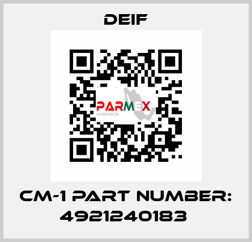 CM-1 part number: 4921240183  Deif