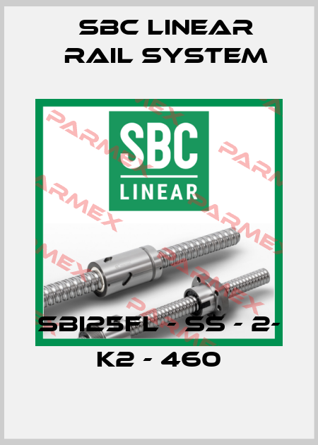 SBI25FL - SS - 2-  K2 - 460 SBC Linear Rail System