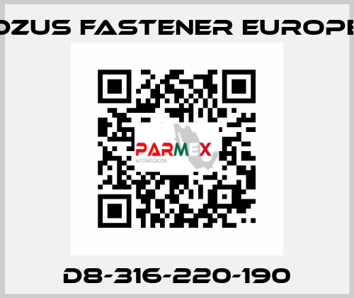 D8-316-220-190 Dzus Fastener Europe