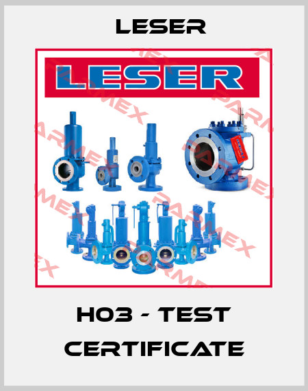 H03 - Test Certificate Leser