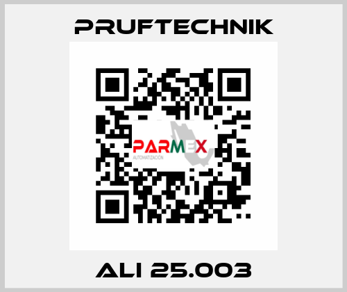 ALI 25.003 Pruftechnik