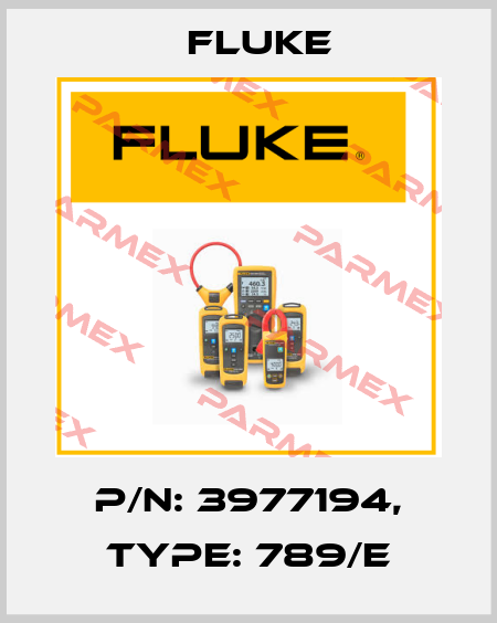 P/N: 3977194, Type: 789/E Fluke