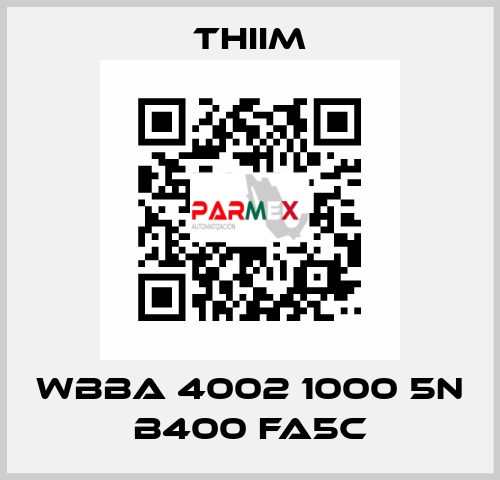 WBBA 4002 1000 5N B400 FA5C Thiim