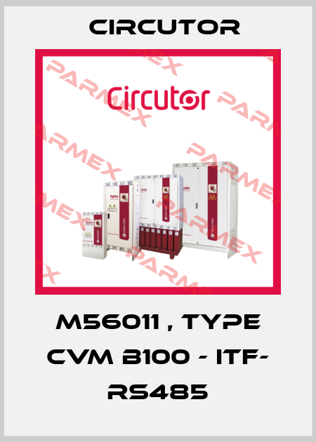 M56011 , type CVM B100 - ITF- RS485 Circutor